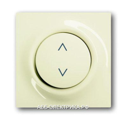 Выключатель для жалюзи кнопочный, цвет Бежевый, ABB Impuls